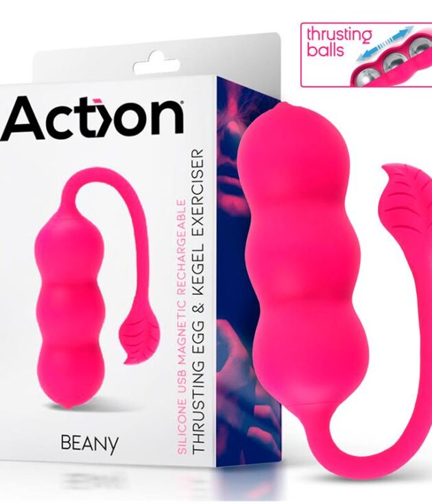 ACTION Beany Huevo Vibrador y Entrenador Suelo Pélvico con Empuje