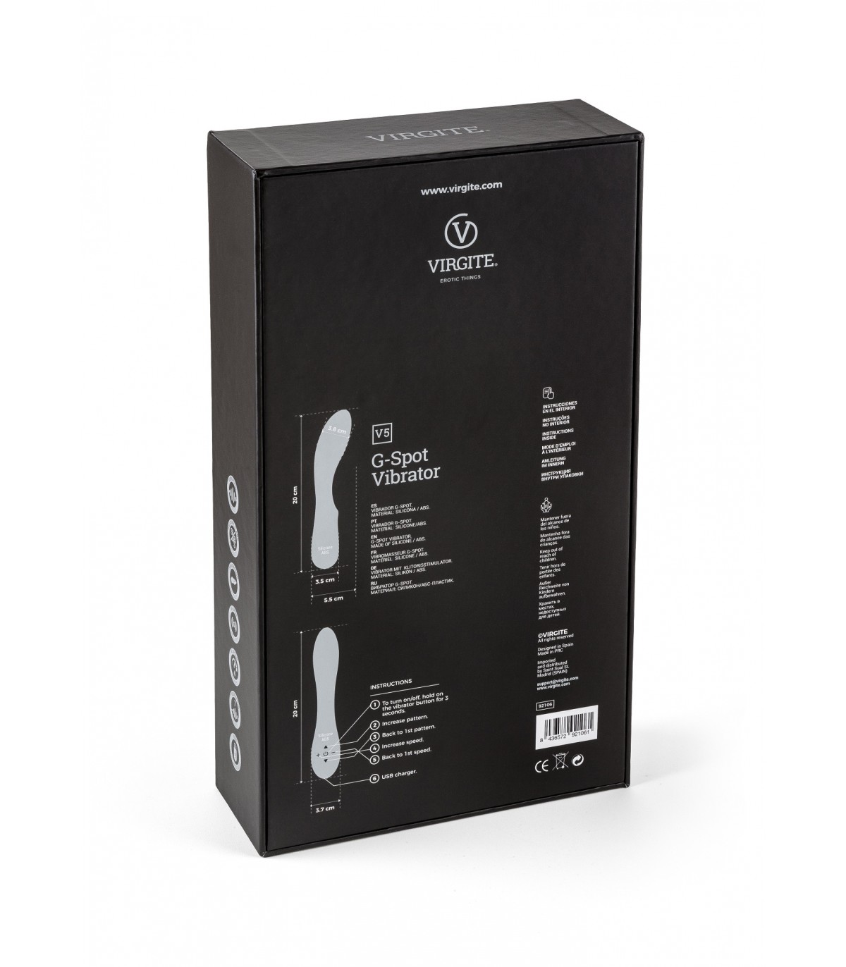 VIBRADOR RECARGABLE V5 AZUL - Imagen 6