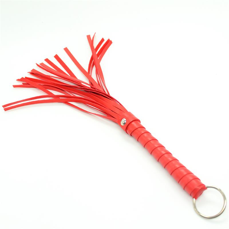 LATETOBED BDSM LINE Mini Flogger 28 cm Red - Imagen 5